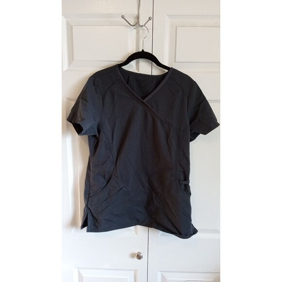 Two basic scrub tops Maroon and Grey tops - Picture 6 of 10